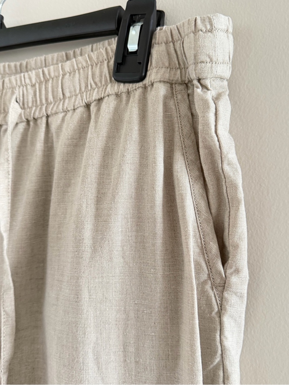 Tommy Bahama 100% Linen Drawstring Wide Leg Pants Womens Small Pull On Beige - Picture 6 of 10